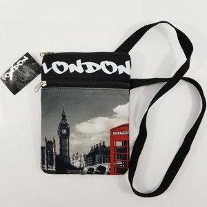 London Womens Crossbody Bag Black Clock Tower